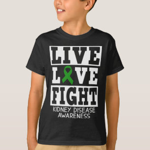 T-shirt Amour Combattre le ruban vert Sensibilisation aux