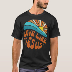 T-shirt Amour Comme Jésus Coucher de soleil Religieux Dieu
