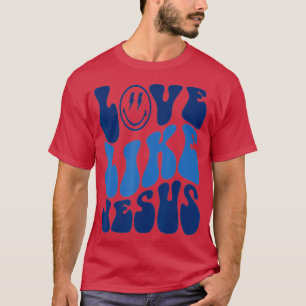 T-shirt Amour Comme Jésus Positif Catholique Preppy Retro