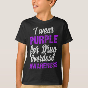 T-shirt Amour Conscience de la surdose de drogue Je porte