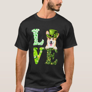 T-shirt Amour Corgi Saint-Patrick Trèfle Chien Irlandais