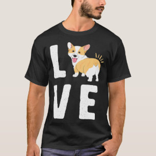 T-shirt Amour Corgis Coeur Gallois Chien Chien Chien Chien