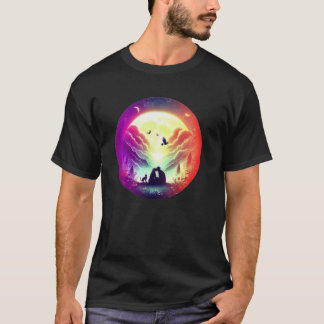 T-shirt amour couple lune