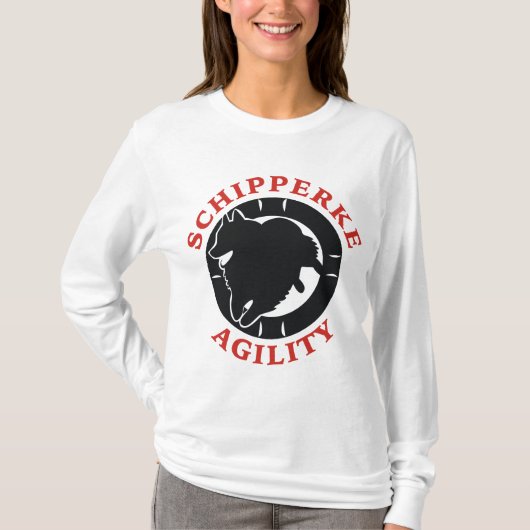 T-shirt Amour d'agilité de Schipperke (Devant)