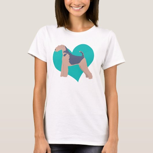 T-shirt Amour d'Airedale (Devant)