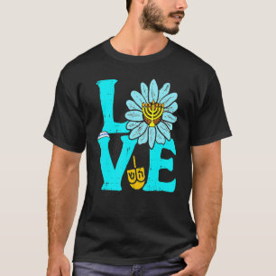 T-shirt Amour Daisy Juif Hanoukka Pyjamas Chanukah PJ's Wo