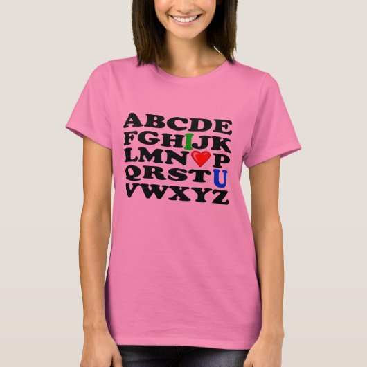 T-SHIRT AMOUR D'ALPHABET (Devant)