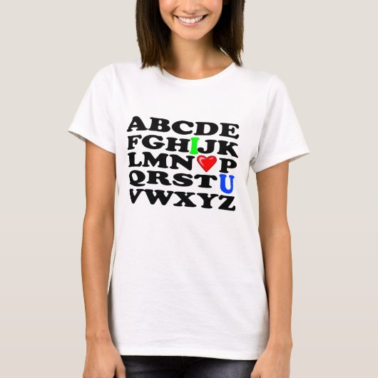 T-SHIRT AMOUR D'ALPHABET (Devant)
