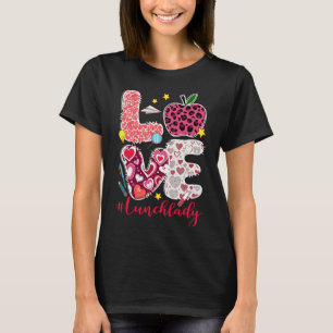 T-shirt Amour Dame Déjeuner Cœur Saint Valentin Cafétéria