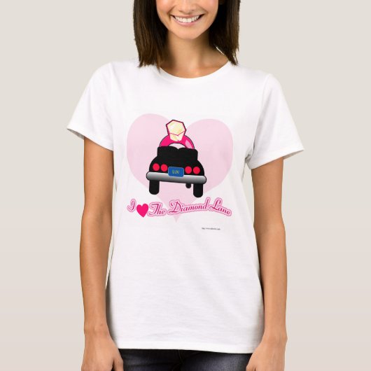 T-shirt Amour dans la Allée Diamant Mariage Devise (Devant)