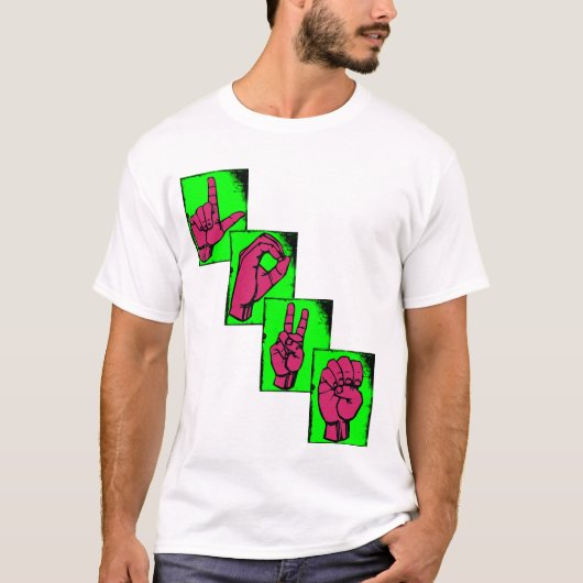T-shirt AMOUR dans la langue des signes (Devant)