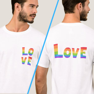 T-shirt AMOUR dans les couleurs arc-en-ciel Impression ava