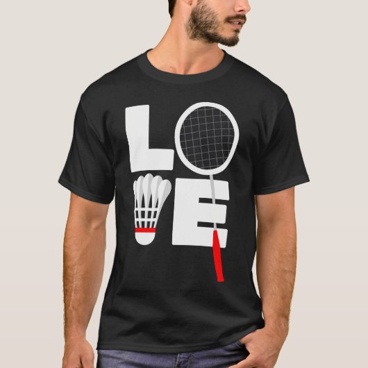 T-shirt Amour de badminton (Devant)