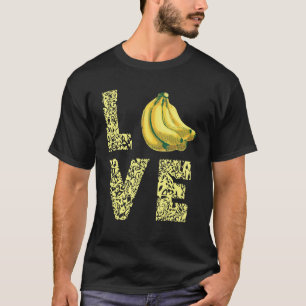 T-shirt Amour de banane léopard végétariens végane nourrit