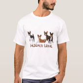 T-shirt Amour de Basenji Chien de race (Devant)