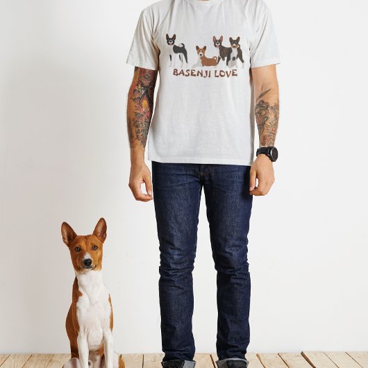 T-shirt Amour de Basenji Chien de race