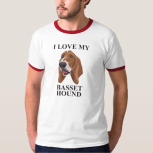 T-shirt Amour de Basset Hound