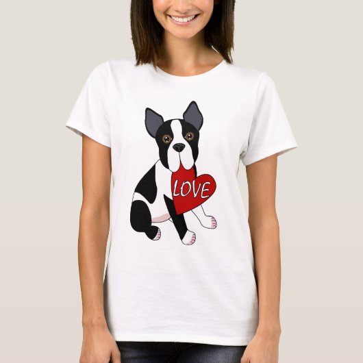 T-shirt Amour de Boston Terrier (Devant)
