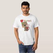 T-shirt Amour de cacao d'ours de fille (Devant entier)