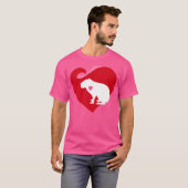 T-shirt Amour de capybara capybara (Devant entier)