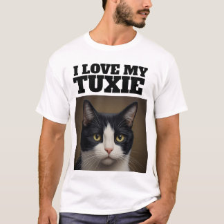 T-SHIRT AMOUR DE CHAT TUXEDO