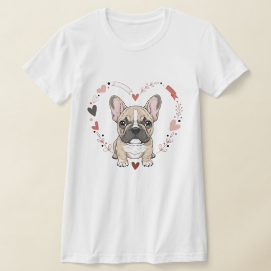 T-shirt Amour de chiot Frenchie (Poser)