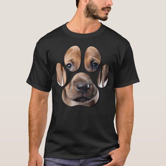 T-shirt Amour de chiot patte (Devant)