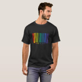T-shirt Amour de code-barres LGBT Fierté (Devant entier)