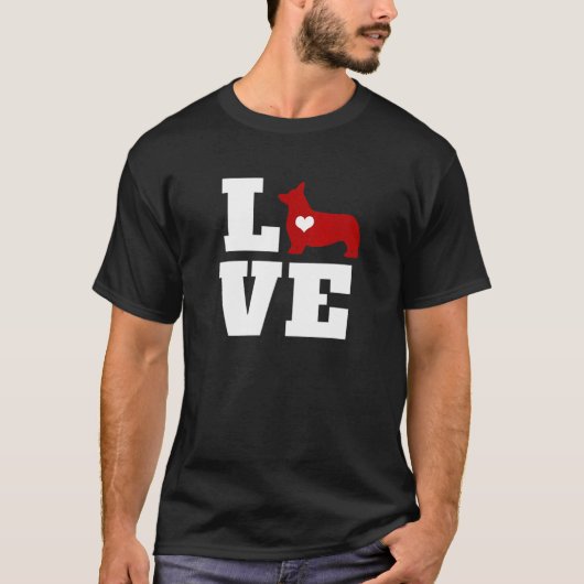 T-shirt Amour de Corgi Mignon Corgi (Devant)