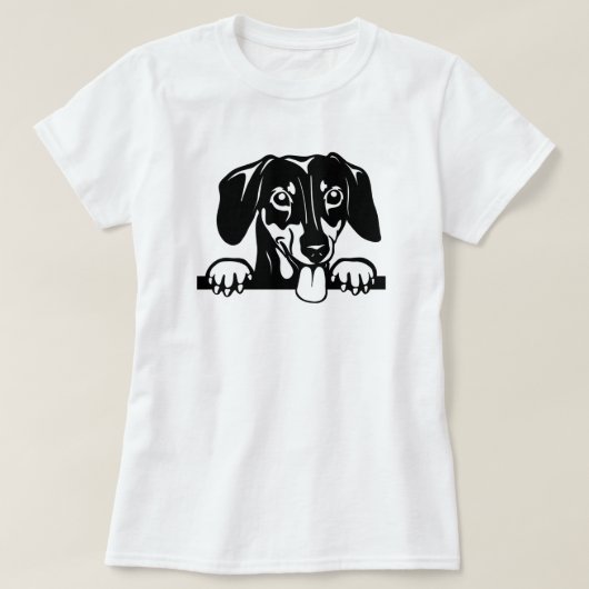 T-Shirt Amour de Dachshund (Design devant)