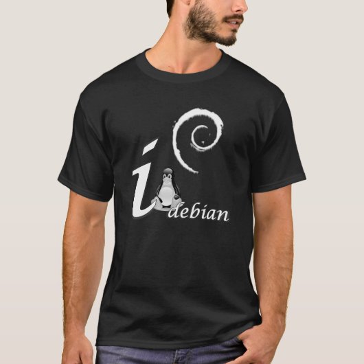 T-shirt Amour de Debian - thème frais de glace (Devant)