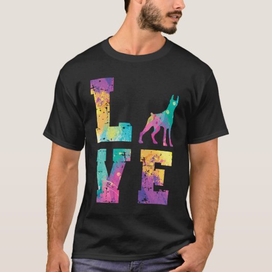 T-shirt Amour de doberman (Devant)