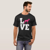 T-shirt Amour de Doberman 1 (Devant entier)