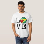 T-shirt Amour de drapeau guyanais de sourire de la Guyane (Devant entier)