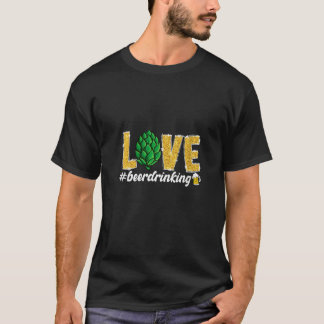 T-shirt Amour de femmes Houblon Bière artisanale vintage B