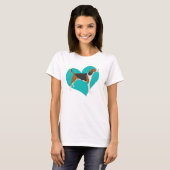 T-shirt Amour de fox-hound (Devant entier)