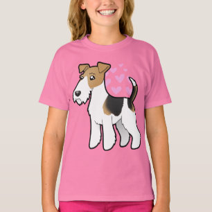 T-shirt Amour de Fox Terrier de fil