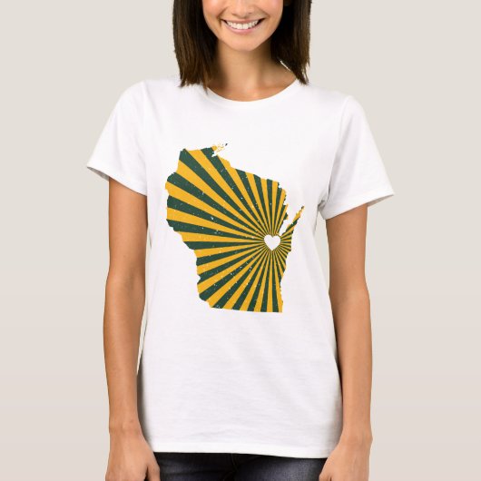 T-shirt Amour de Green Bay (Devant)