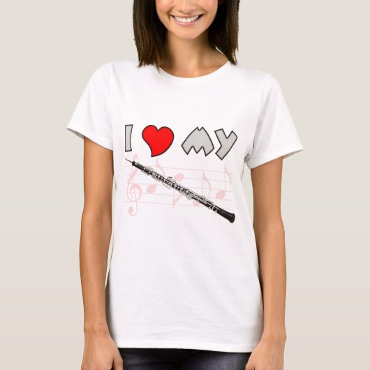 T-shirt Amour de hautbois (Devant)
