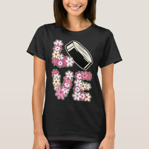 T-shirt Amour de hockey groovy hippie années 60 70 adolesc