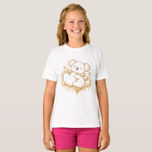 T-shirt amour de koala (Devant entier)