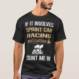 T-shirt Amour de la course de voitures de sprint de café