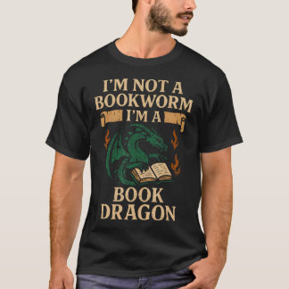 T-shirt Amour de lecture de dragon de livre Monstre drôle 