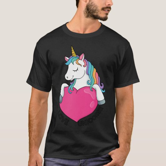 T-shirt amour de licorne (Devant)