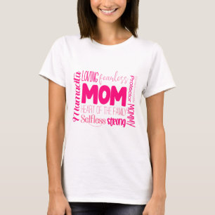 T-shirt Amour de maman sans peur Coeur de la famille