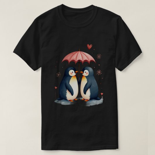 T-shirt Amour de manchot (Design devant)