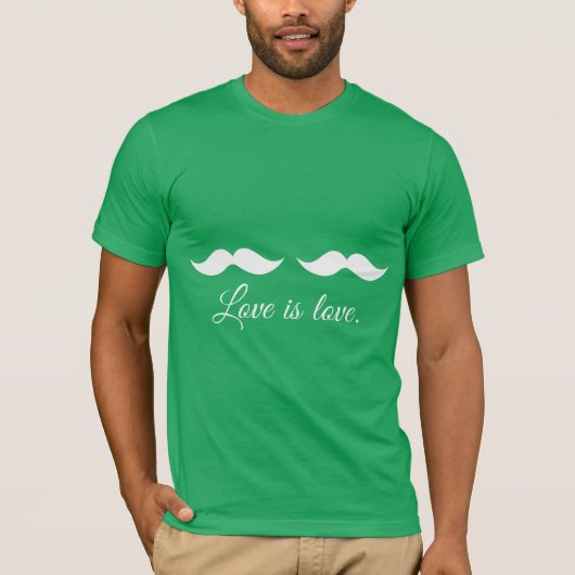 T-SHIRT AMOUR DE MOUSTACHE (Devant)