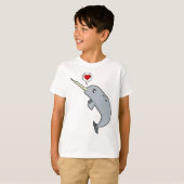 T-shirt Amour de Narwhal (Devant entier)