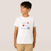 T-shirt Amour de paix et enfants de la Grèce (Devant entier)