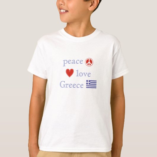 T-shirt Amour de paix et enfants de la Grèce (Devant)